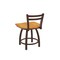 Holland Bar Stool Co 18" Low Back Swivel Vanity Stool, Bronze Finish, Med Oak Seat 41118BZMedOak - alternate 2